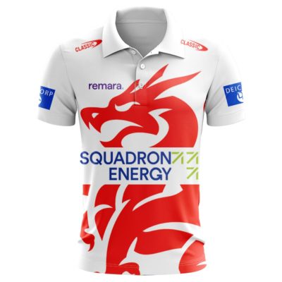 NRL St. George Illawarra Dragons Custom Name Number 2025 Warm Up Jersey Polo Shirt