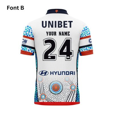 NRL Sydney Roosters Custom Name Number 2024 Indigenous Jersey Polo Shirt