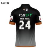 Nrl Wests Tigers Custom Name Number 2024 Home Jersey Polo Shirt Back.jpg - demo10