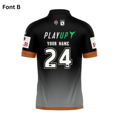 NRL Wests Tigers Custom Name Number 2024 Home Jersey Polo Shirt