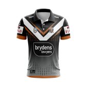 Nrl Wests Tigers Custom Name Number 2024 Home Jersey Polo Shirt Front.jpg - demo10