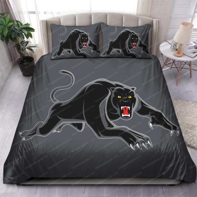 NRL Penrith Panthers Black  Bedding Set V5