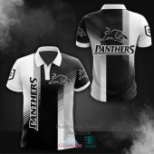 NRL Penrith Panthers Black White Polo Shirt V14