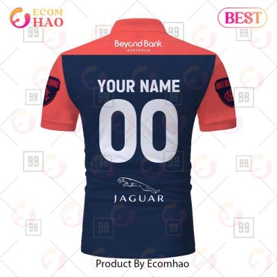 AFL Melbourne Demons Custom Name Number 2023 Polo Shirt