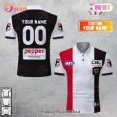 AFL St Kilda Saints Custom Name Number White 2023 Polo Shirt