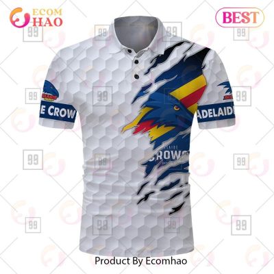 AFL Adelaide Crows Custom Name Number Golf Polo Shirt