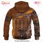 Personalized Nrl Canberra Raiders Leather Leaf Style 3d Hoodie Stand Easy Bro - demo10