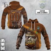 Personalized Nrl Canberra Raiders Leather Leaf Style Hoodie 3d Nice Shot Bro - demo10