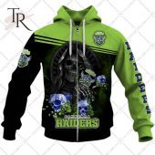 Personalized Nrl Canberra Raiders Skull Death Art Hoodie Good Look Mam - demo10