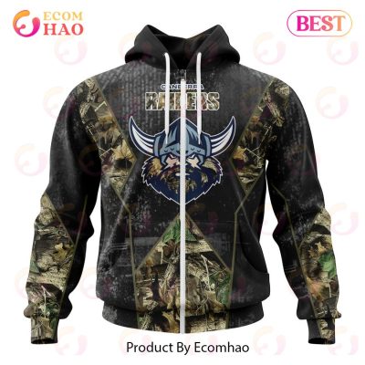 Personalized NRL Canberra Raiders Special Camo Hunting Design 3D Hoodie