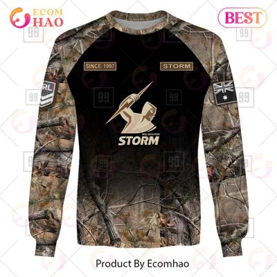 NRL Melbourne Storm Custom Name Number Camo Sweatshirt