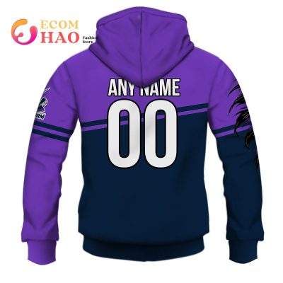 NRL Melbourne Storm Custom Name Number Native Skull Zip Up Hoodie