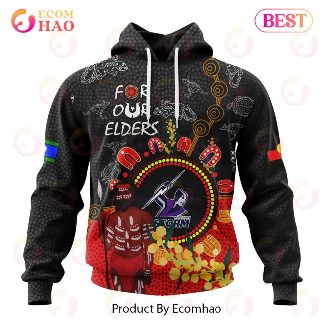 NRL Melbourne Storm Custom Name Number Special Edition NAIDOC Pullover Hoodie