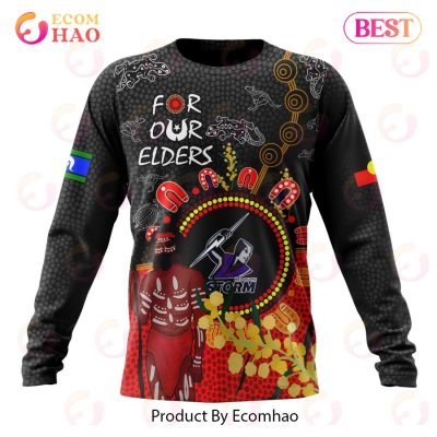 NRL Melbourne Storm Custom Name Number Special Edition NAIDOC Sweatshirt
