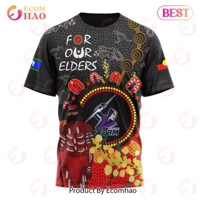 NRL Melbourne Storm Custom Name Number Special Edition NAIDOC T-Shirt