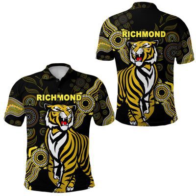 AFL Richmond Tigers Simple Indigenous Polo Shirt