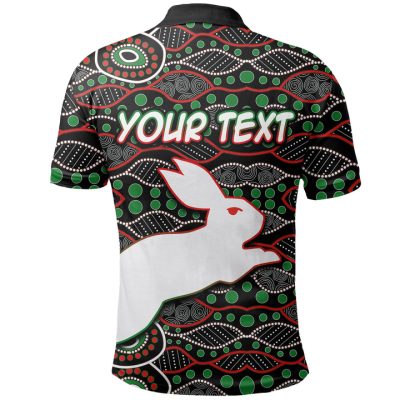 NRL South Sydney Rabbitohs Custom Text Aboriginal Patterns Polo Shirt