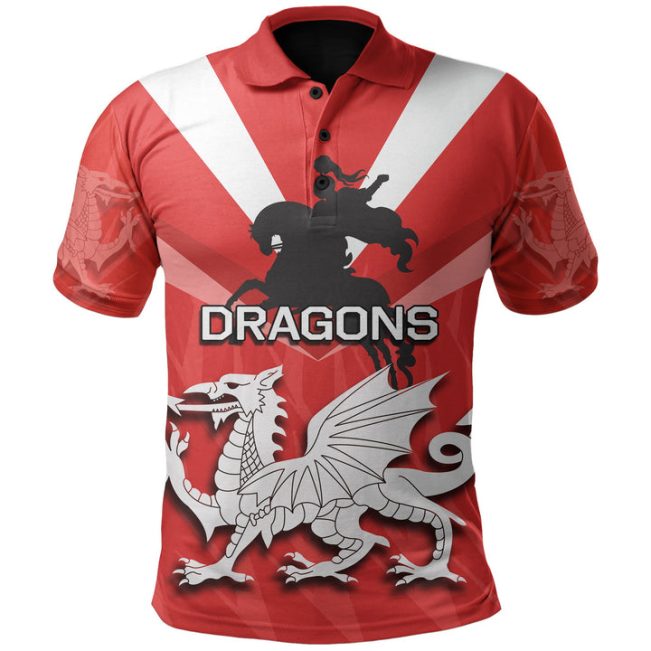 NRL St. George Illawarra Dragons Red Polo Shirt