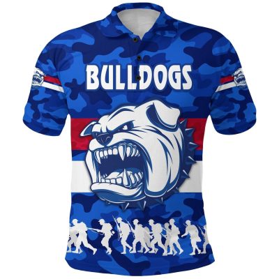 AFL Western Bulldogs ANZAC Vibes 3D Polo Shirt