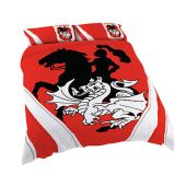NRL St. George Illawarra Dragons Red White  Bedding Set V2
