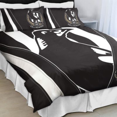 AFL Collingwood Magpies Black White  Bedding Set V2