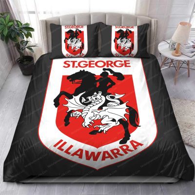 NRL St. George Illawarra Dragons Black  Bedding Set