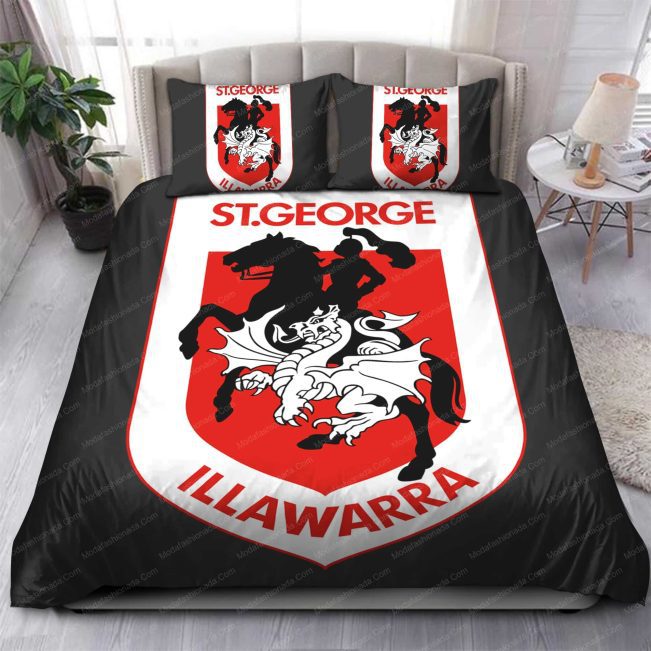 NRL St. George Illawarra Dragons Black  Bedding Set