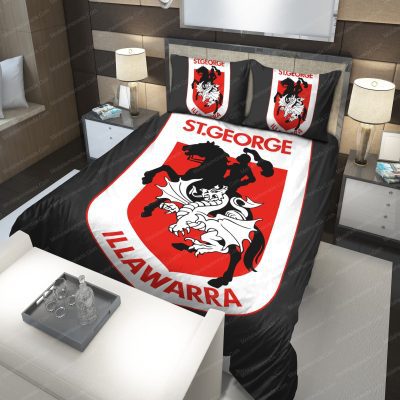NRL St. George Illawarra Dragons Black  Bedding Set