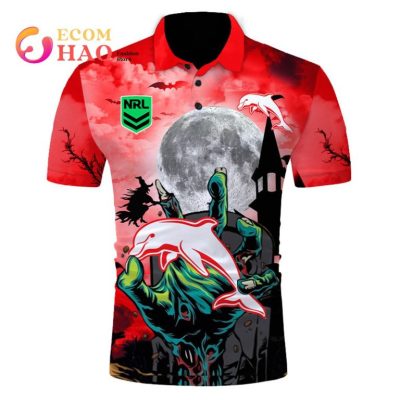 NRL Dolphins Halloween Is Coming Polo Shirt