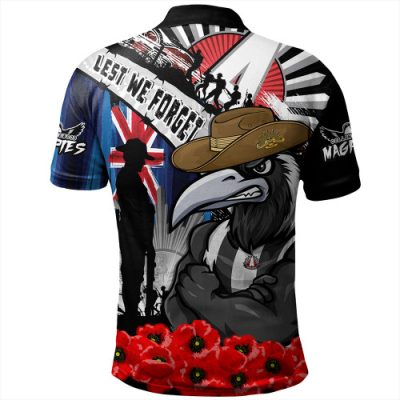 West Coast Eagles Polo Shirt Breaking Through Fan Design