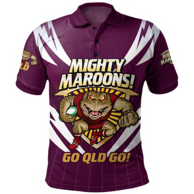 Queensland Maroons Polo Shirt State Of Origin 2024 Sport Style