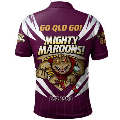 Queensland Maroons Polo Shirt State Of Origin 2024 Sport Style