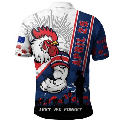 West Coast Eagles Polo Shirt Breaking Through Fan Design