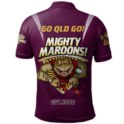 Queensland Maroons Polo Shirt Custom State Of Origin 2024 Show Us Ya Cane Toads!