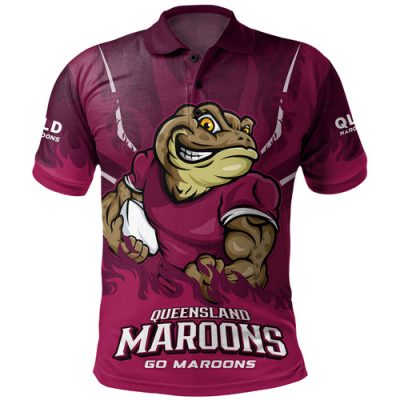 Queensland Maroons Polo Shirt State Of Origin 2024 Sport Style