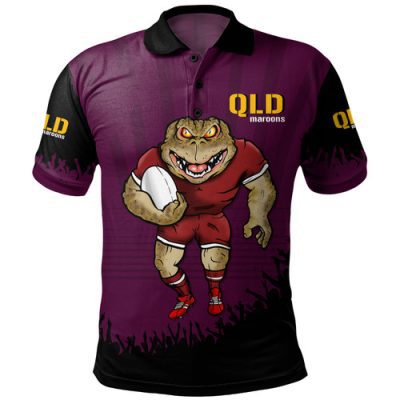 Queensland Maroons Polo Shirt Custom State Of Origin 2024 Show Us Ya Cane Toads!