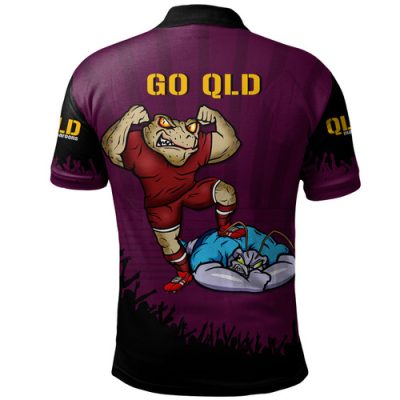 Queensland Maroons Polo Shirt Custom State Of Origin 2024 Show Us Ya Cane Toads!