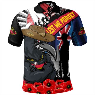 West Coast Eagles Polo Shirt Breaking Through Fan Design