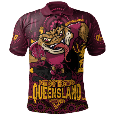Queensland Maroons Polo Shirt Custom State Of Origin 2024 Show Us Ya Cane Toads!