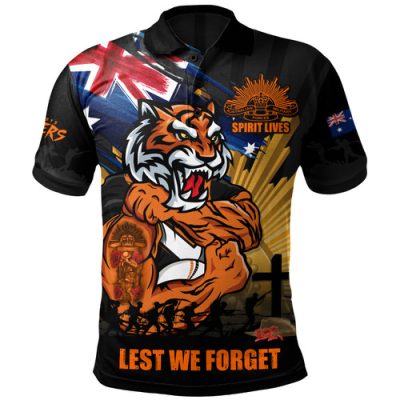 West Coast Eagles Polo Shirt Breaking Through Fan Design