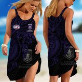 AFL Adelaide Crows  Polynesian Sleeveless Summer Beach Sundress for Women