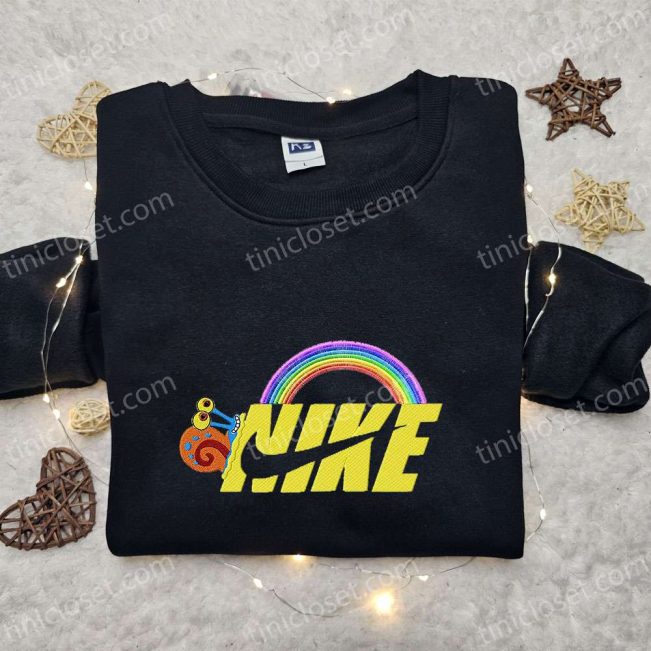 Gary x Nike Cartoon Embroidered Sweatshirt & SpongeBob SquarePants Shirt Best Family Birthday Gift Ideas| soulcals.com