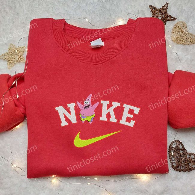 Patrick Star x Nike Hoodie & SpongeBob Embroidered Shirt Unique Nike Inspired Apparel| soulcals.com
