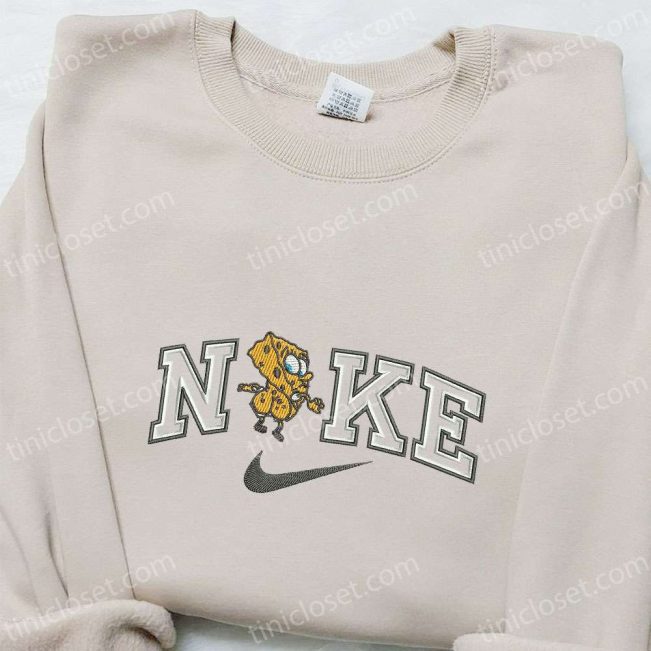 Nike x SpongeBob SquarePants Cartoon Embroidered Sweatshirt, Disney Characters Hoodie Perfect Family Gift| soulcals.com