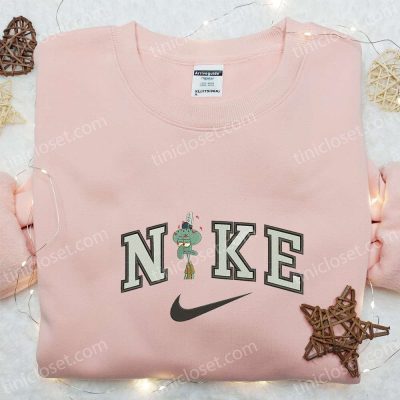 Squidward x Nike Embroidered Sweatshirt & SpongeBob Cartoon Shirt The Best Gift| soulcals.com