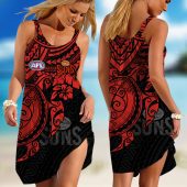 AFL Adelaide Crows  Polynesian Sleeveless Summer Beach Sundress for Women