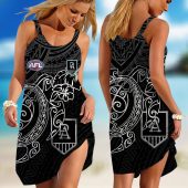 AFL Adelaide Crows  Polynesian Sleeveless Summer Beach Sundress for Women