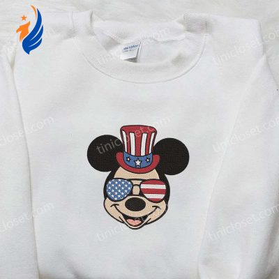 America Mickey Embroidered Shirt Disney Patriotic Shirts Best in Quality & Style | soulcals.com