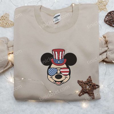 America Mickey Embroidered Shirt Disney Patriotic Shirts Best in Quality & Style | soulcals.com