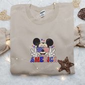 America Mickey Wears Glasses Embroidered Shirt Disney Embroidered Shirt Best Patriotic Shirts 4.jpg - demo10